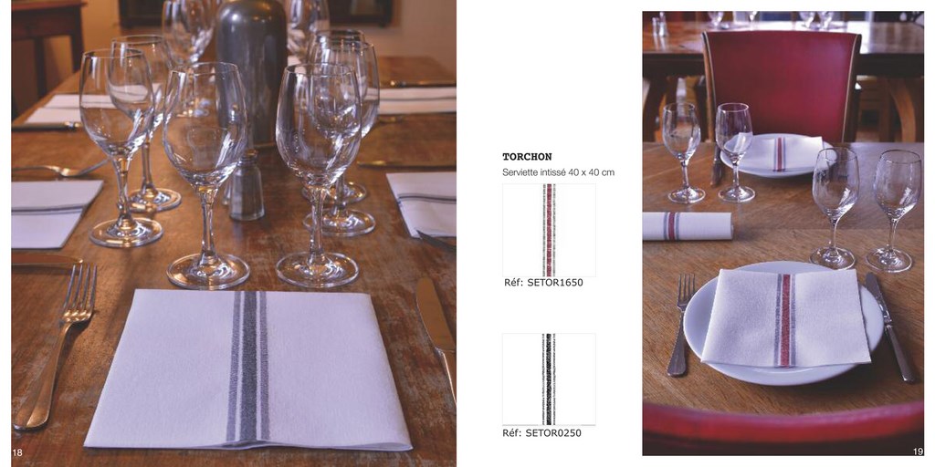 serviettes imprimés