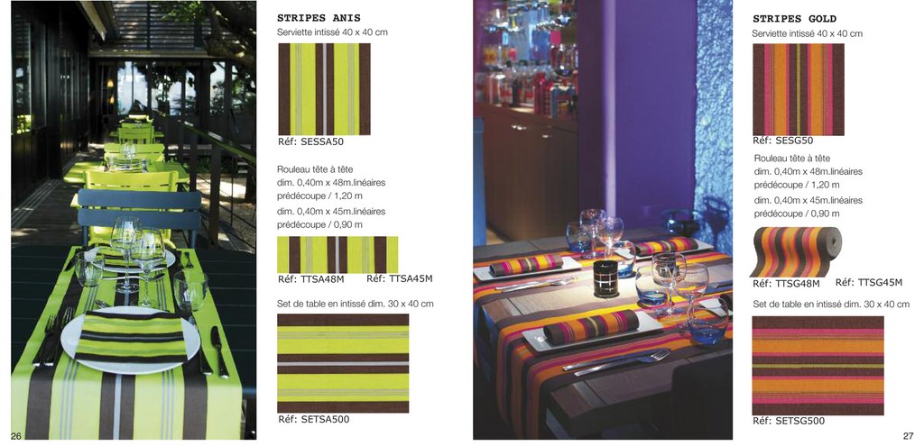 serviettes imprimés