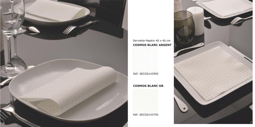 serviettes imprimés