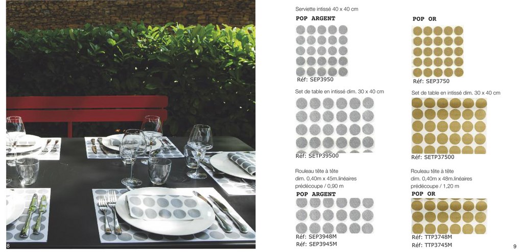 serviettes imprimés