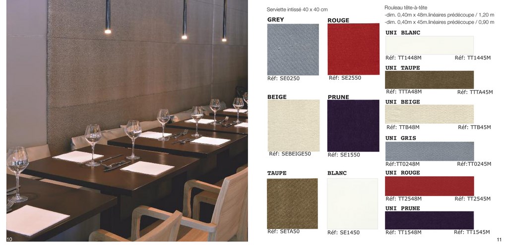 serviettes imprimés