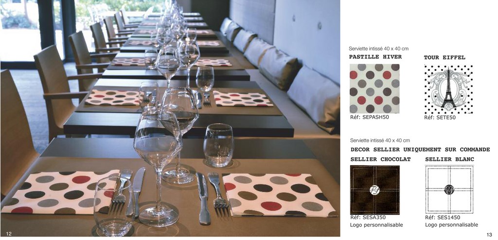 serviettes imprimés