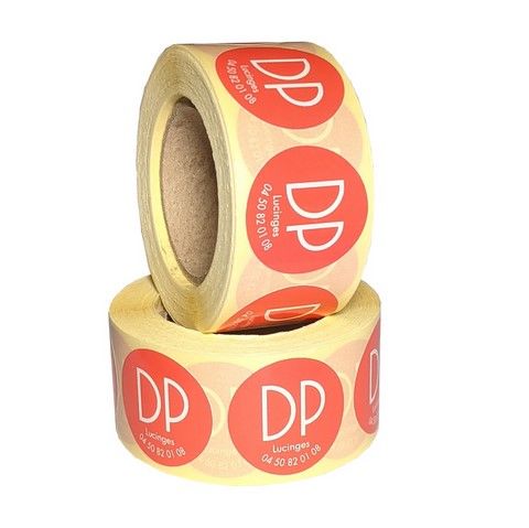 étiquette ronde 1 couleur