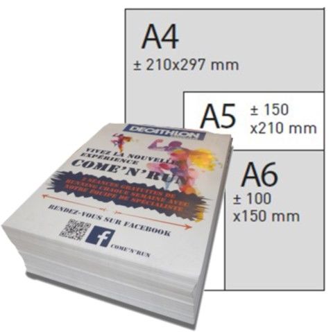 flyers format A5 148 x 210 mm
