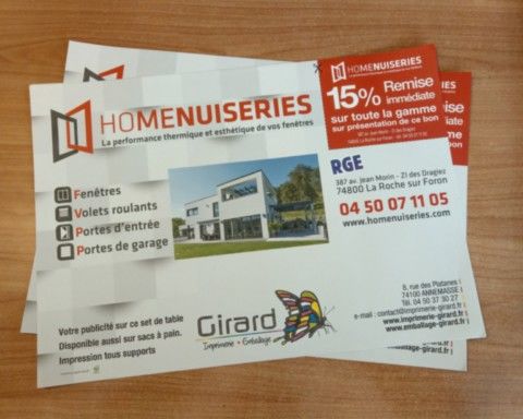 set de table publicitaire