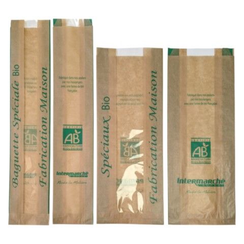 sac à pain kraft brun et fenêtre