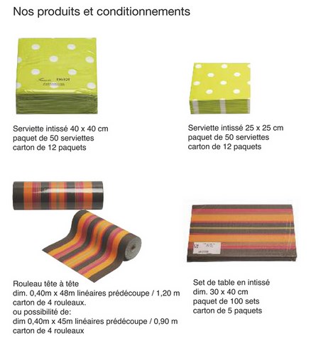 conditionnements des serviettes