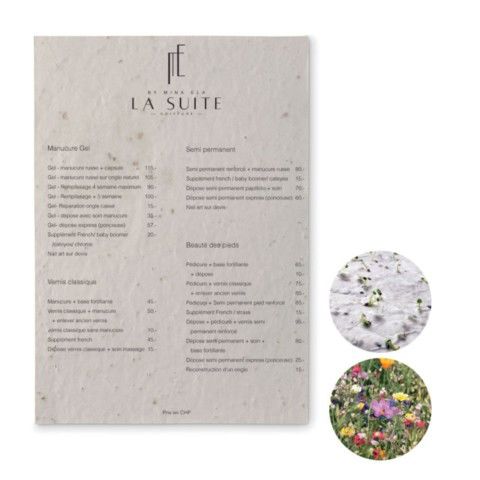 Flyer ensemencé aux fleurs sauvages