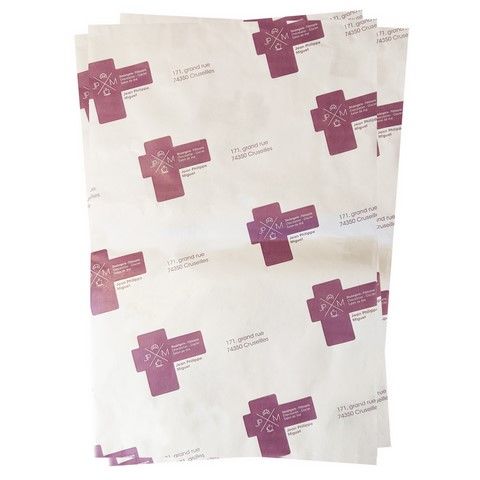 feuille papier kraft blanc personnalisé