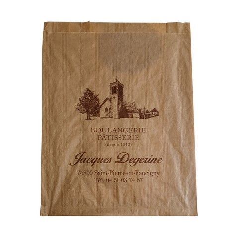 sac viennoiserie kraft brun personnalisé