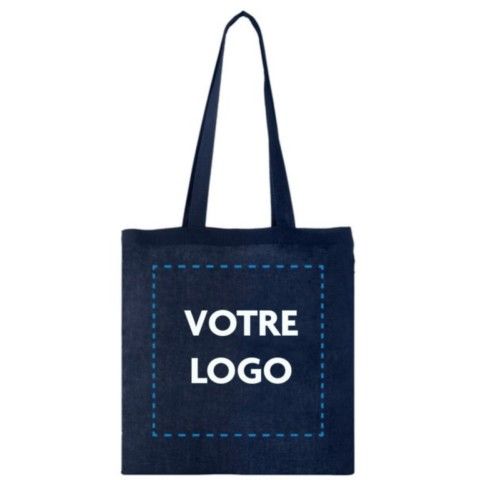 sac 100% coton bleu marine