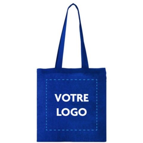 sac 100% coton bleu royal