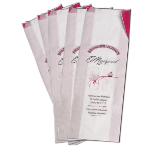 Sac à pain kraft blanc personnalisé