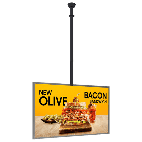 écran vitrine support plafond 46 pouces